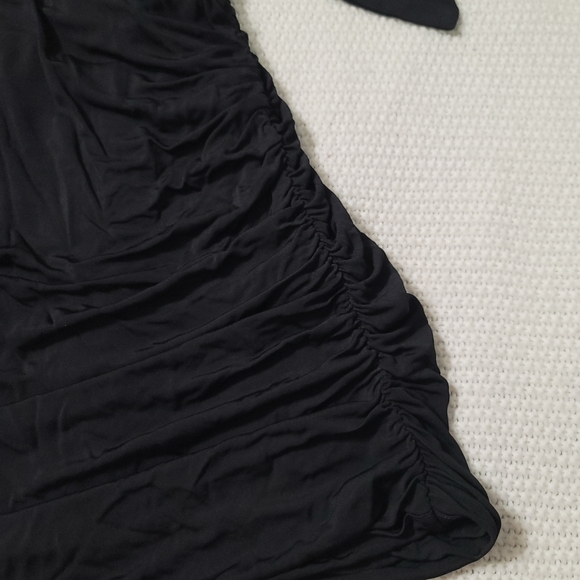 ~NWT~ Rag & Bone dress Holly Drape Ruched Minidress Black Size X-Large - Picture 15 of 16